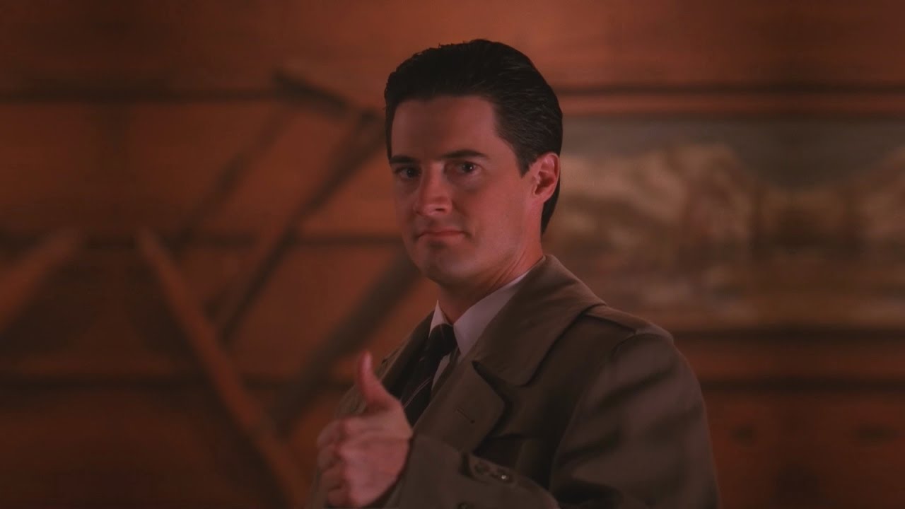 Twin Peaks' Dale Cooper giving a thumbs up