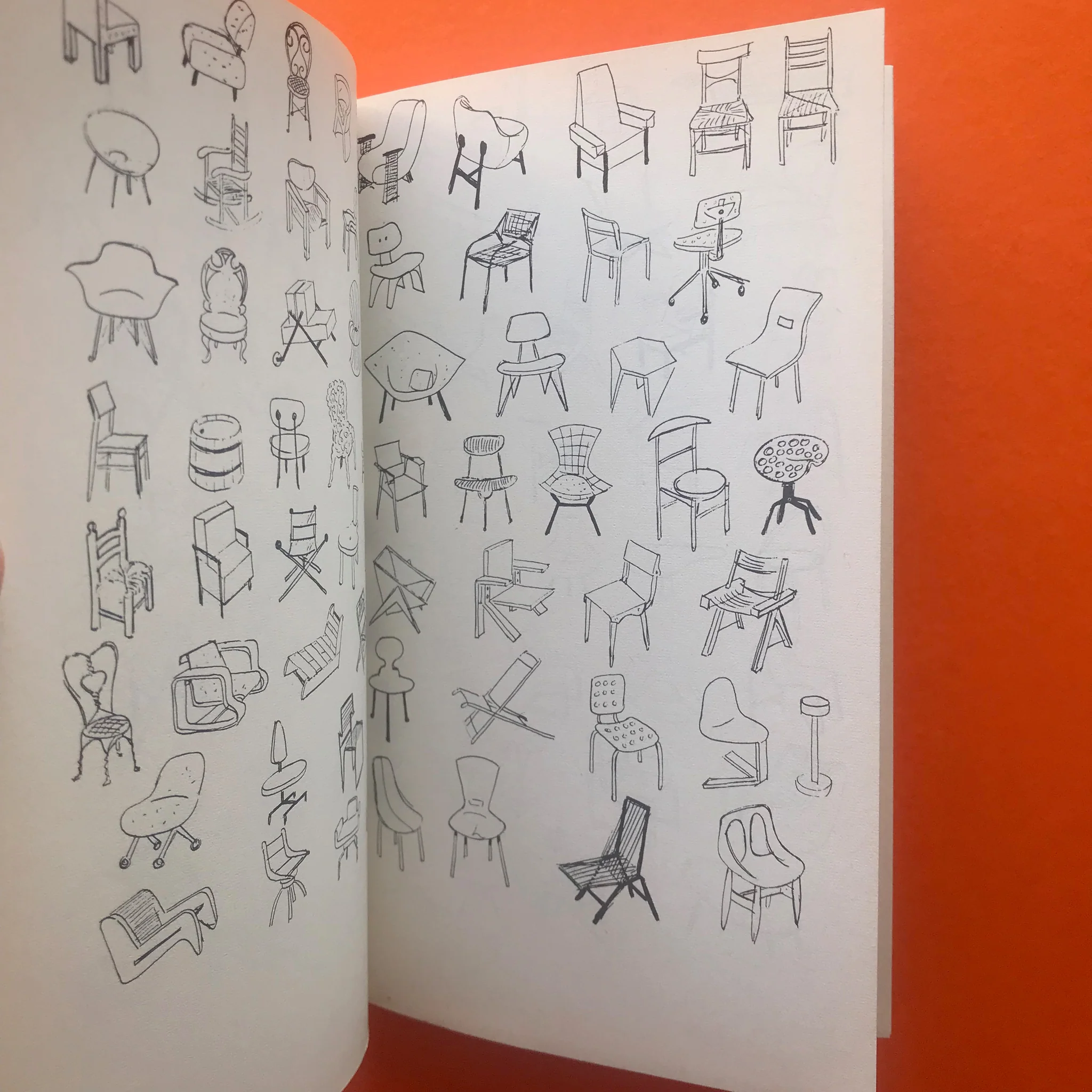 Sketches of Chairs from Munari's book, Design as Art